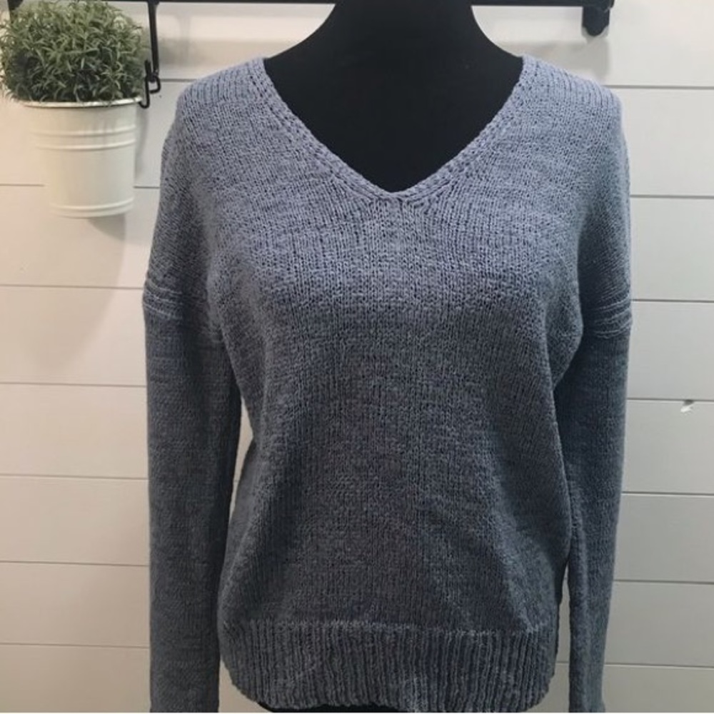 Philosophy carbon blue knit sweater, NWT